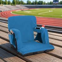 Siège pliable pour gradins avec dossier, accoudoirs rembourrés, porte-gobelet et poche, chaise de stade portable pour événements sportifs et matchs