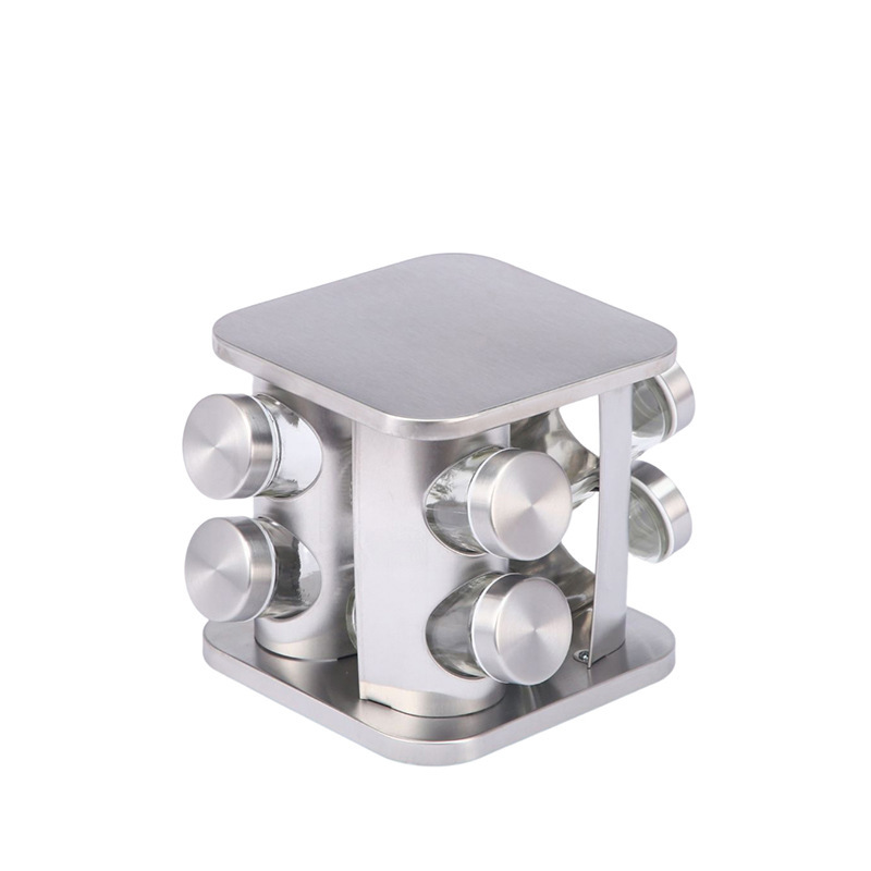 square rack with 8pcs jars