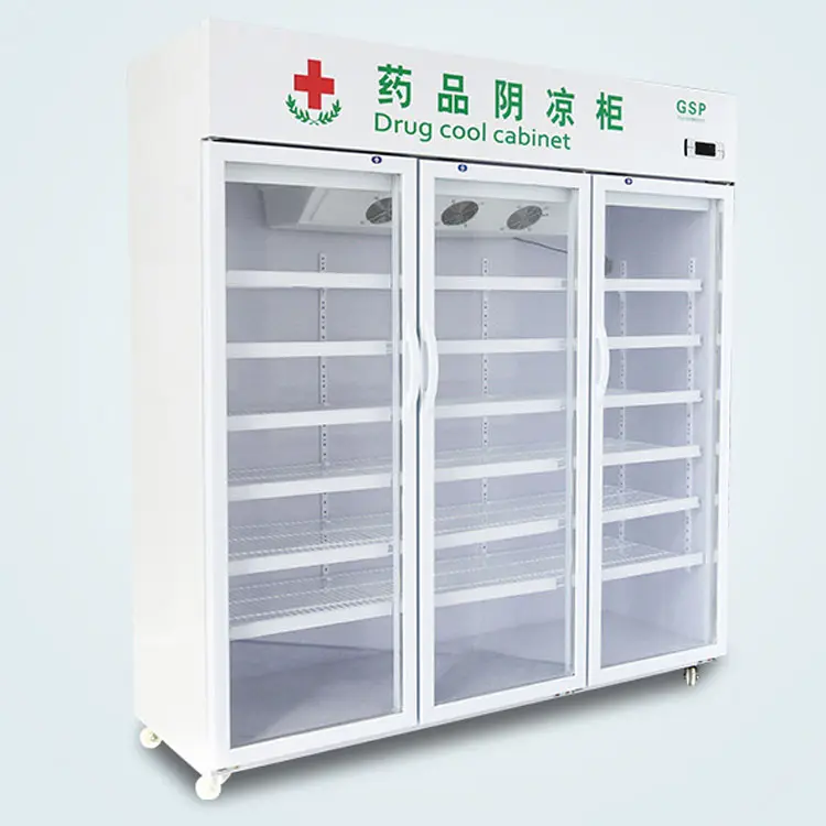 خزانة عرض طبية تجارية تحت المظلة للمستشفيات خزانة طبية تبريد مبرد أدوية للصيدليات