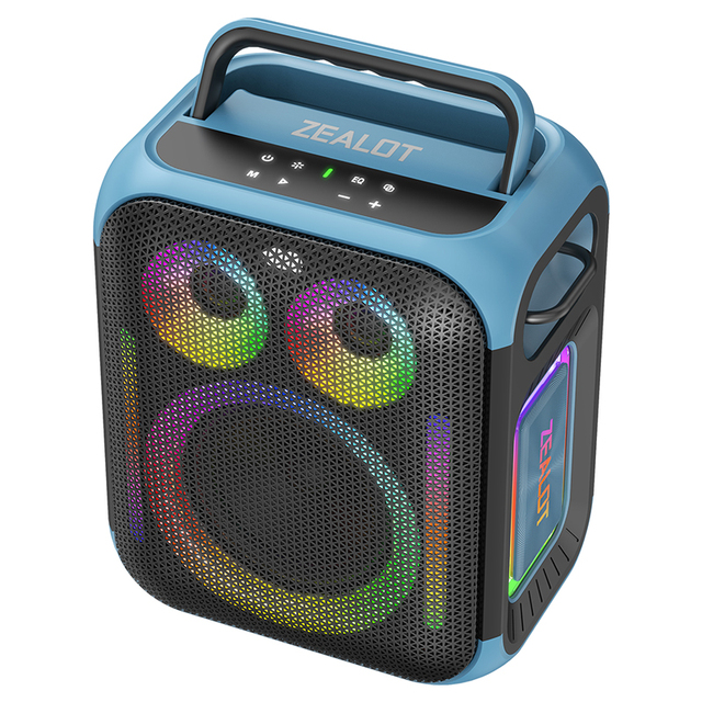 ZEALOT PT11 110W Wireless Outdoor Speaker with Heavy Bass, TWS Pairing EQ Mode RGB Lights Portable Speaker for Outdoor