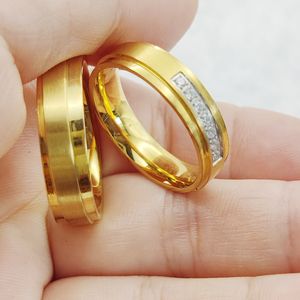 थोक फैशनेबल स्टेनलेस स्टील शादी के छल्ले प्यार प्रस्ताव और जोड़ों के लिए वादा - Product Image 3