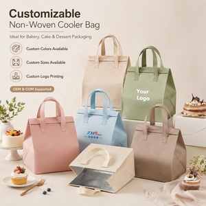 Bolsa isotérmica al por mayor para panadería, bolsa térmica personalizada laminada de tela no tejida con aislamiento de aluminio para <span class=keywords><strong>embalaje</strong></span> de pasteles y postres de panadería - Product Image 2
