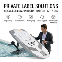 Expédition mondiale, faible MOQ, planche de surf électrique hydrofoil Efoil 130L, batterie lithium 2300Wh, équipement de sports nautiques blanc