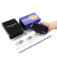 Printer Tato Termal Mini Nirkabel ATSUI yang Dapat Diisi Ulang dengan Kertas Transfer 80mm, Mesin Fotokopi Termal Mini untuk Seni Tato