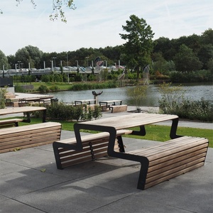Ensembles de salle à manger jardin extérieur <span class=keywords><strong>Table</strong></span> de pique-nique en bois Commercial <span class=keywords><strong>banc</strong></span> Patio Camping <span class=keywords><strong>Table</strong></span> de pique-nique - Product Image 3