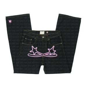 Salati Jeans Fabricante Y2K Bootcut Pierna ancha Cintura alta Suelta Estilo japonés Raw Selvedge Flared Denim Pant Baggy Jeans <span class=keywords><strong>para</strong></span> hombre - Product Image 1