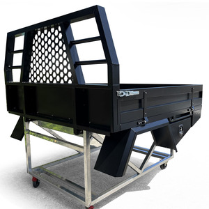 Lamax bandeja y toldo de aluminio de doble cabina adicional individual con caja para perros y caja de herramientas para camioneta - Product Image 3