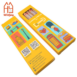Ensemble de <span class=keywords><strong>crayons</strong></span> géants vides pour enfants, crayon HB en bois naturel triangulaire avec logo 4C imprimé pour cadeau promotionnel - Product Image 6