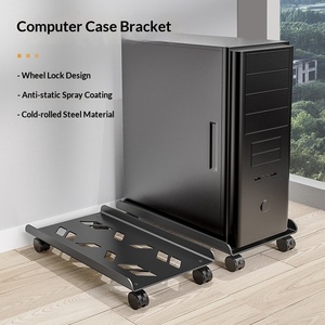 Soporte telescópico para torre <span class=keywords><strong>de</strong></span> <span class=keywords><strong>ordenador</strong></span> <span class=keywords><strong>de</strong></span> sobremesa, bandeja para chasis con ruedas, estante ajustable en altura, diseño sencillo, plástico ligero <span class=keywords><strong>de</strong></span> lujo - Product Image 2