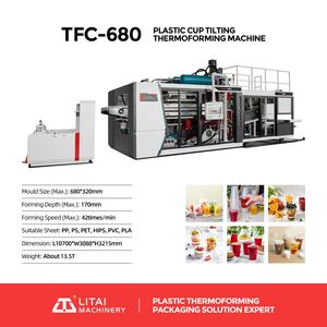 Voll automatische Einweg-Getränke becher herstellung Maschine Kipp form Kern komponenten Motor pumpe für PS PET PP PVC HIPS Kunststoffe - Product Image 2