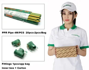 تركيبات أنابيب IFANPLUS للبيع بالجملة من المصنع مصنوعة من مادة البولي بروبين مع بطانة من النحاس الأخضر لجميع أنواع أنابيب البولي بروبين