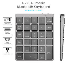 Wireless <b>bluetooth</b> Numeric <b>Keyboard</b> Hub Numpad <b>Keyboard</b> Wireless for Laptop Pc - Product Image 3