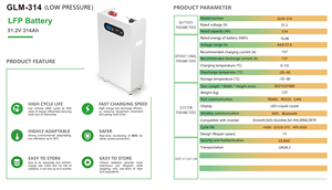Batería de <span class=keywords><strong>Litio</strong></span> Lifepo4 de 16 kWh, Batería de Panel Solar, Batería de Pared de 51.2v 300ah - Product Image 3
