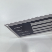 Plaque signalétique métallique écologique personnalisée, étiquette en aluminium pour machines, plaque signalétique en aluminium