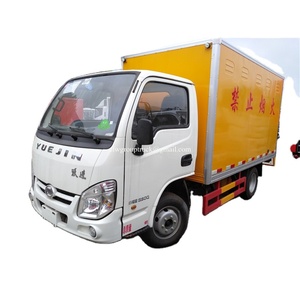 YUEJIN 4x2 Van camión caja seca camión <span class=keywords><strong>de</strong></span> <span class=keywords><strong>transporte</strong></span> <span class=keywords><strong>de</strong></span> mercancías peligrosas camión para la venta - Product Image 1