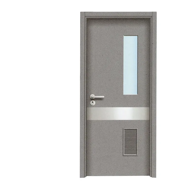इंजीनियरिंग हवादार नमी प्रूफ आंतरिक दरवाजे एचपीएल mothproof रेटेड प्रविष्टि लकड़ी के दरवाजे