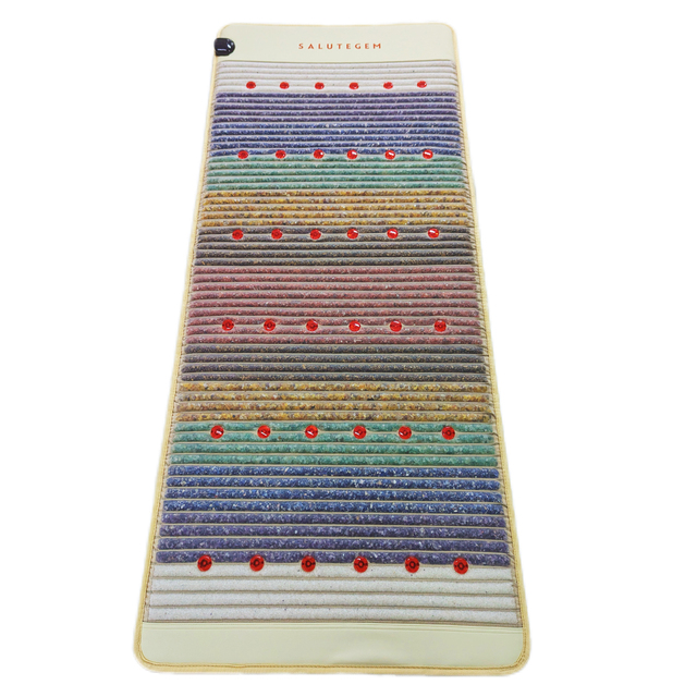 Electric Thermal Amethyst Tourmaline Mat 7 Chakra Infrared Light Therapy Negative Ions Healing Pad for Body