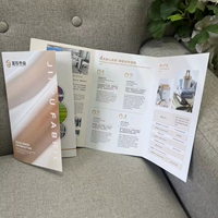Impression de brochures pliées sur mesure, très demandée, avec design personnalisé, papier 157/200/250 g/m², impression de prospectus et de dépliants