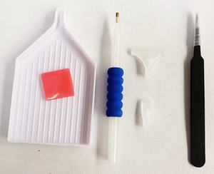 Accessoires de peinture au diamant ensemble d'outils de peinture au diamant 3pcs plateau de stylo de <span class=keywords><strong>cire</strong></span> et ensemble d'outils de <span class=keywords><strong>pince</strong></span> à épiler - Product Image 3