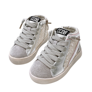 Scarpe casual da ragazza di alta qualità moda scarpe sportive per bambini personalizzate scarpe da ginnastica firmate con stelle in pelle <span class=keywords><strong>alte</strong></span> per bambini marche famose - Product Image 2