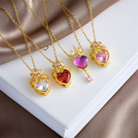 Vente en gros de collier chaîne de clavicule à breloque en acier inoxydable pour femmes avec zircon Style classique pour accessoires cadeaux
