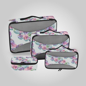 Hawaiian Customized 6pcs Travel Compression Packing <b>Cubes</b> Set Mesh Clothes Organizer Packing <b>Cubes</b> for Luggage - Product Image 2