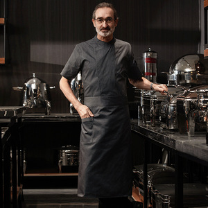 Uniforme de Chef à manches courtes été ventilé maille Chef uniforme mince cuisine vêtements Western Restaurant cuisine vêtements - Product Image 4