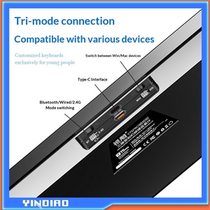 Blue Tooth <b>Wireless</b> Tri-Mode Mechanical <b>Keyboard</b> Metal Panel Wired Combo for PC E-Sports Gaming - Product Image 3