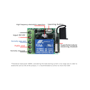 Với chức năng chậm trễ, học tập loại 12V khối lượng nhỏ điều khiển truy cập điều khiển từ xa chuyển đổi động cơ đèn điều khiển 24V tùy chọn - Product Image 5
