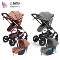 Poussette Premium pour tout-petits, poussette haute pour bébé, système de voyage 3 en 1 avec poussée bidirectionnelle et amortisseurs