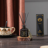 Prix bon marché huile de parfum sans feu parfum diffuseur de parfum noir roseau ensemble de parfum avec boîtes d'emballage