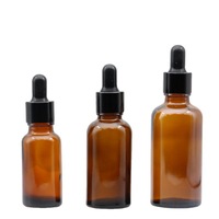Flacon compte-gouttes en verre sodocalcique brun 30 ml pour huiles essentielles – Échantillon cosmétique en gros