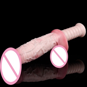 FAAK Screw Handle Thick <b>Dildo</b> Dual Density Silicone Long Realistic Penis With Sucker Sex Toy for Women Men Anal <b>Dildo</b> Butt Plug - Product Image 2