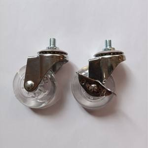 Roulettes pivotantes de 2 pouces avec frein, en TPU, capacité de charge de 40 kg, design moderne, pour meubles de salle de bain - Product Image 2