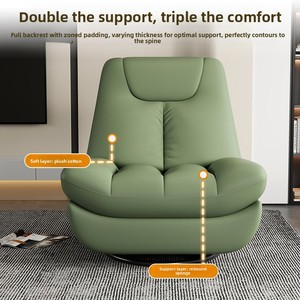 Poltrona Reclinabile Elettrica Multifunzionale Stile Nordico con Telaio in Metallo, Seduta Singola per Camera da Letto - Product Image 5