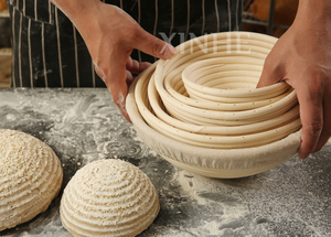 XH <span class=keywords><strong>Bol</strong></span> rond en rotin tressé, qualité alimentaire, fait main, panier de levage, outils de pâtisserie, <span class=keywords><strong>bol</strong></span> de fermentation pour pain, vente en gros usine - Product Image 2