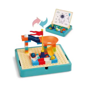 وصول جديد: لوحة رسم وبناء محمولة 2 في 1 للأطفال، ألعاب تعليمية - Product Image 1