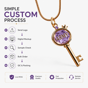 Livraison Rapide, Collier Premium BT Armyi <span class=keywords><strong>Bombi</strong></span> Nouvelle Conception, Chaîne en Zircon Cubique Plaqué Argent, Cadeau Bijou pour Fans K-pop - Product Image 4