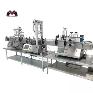 ढीला moringa पाउडर लेबलिंग मशीन स्वत: एक्रिलिक पाउडर जार भरने कैपिंग मशीन मट्ठा प्रोटीन पाउडर उत्पादन लाइन