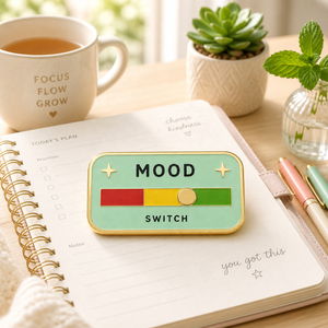 Pins de solapa de esmalte duro y blando con diseño de máquina de estados de ánimo, personalizados, de metal, para la <span class=keywords><strong>salud</strong></span> mental, venta al por mayor, novedad, divertidos y populares - Product Image 2