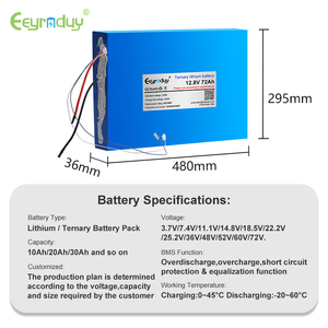 ชุดแบตเตอรี่ LiFePO4 แบบกำหนดเอง 12.8V 72Ah |   แบตเตอรี่แบบ Deep Cycle สำหรับอุปกรณ์อุตสาหกรรมระบบสำรองไฟพลังงานแสงอาทิตย์ - Product Image 3