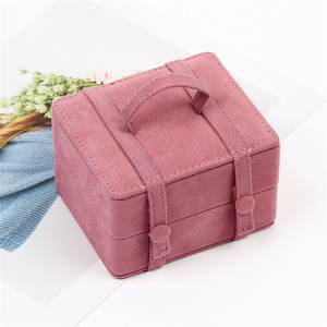 Luxury Portable Jewellery Showcase Custom Logo Paper Black Leather Mini Jewelry <b>Small</b> <b>Boxes</b> Packaging Box for Jewelry - Product Image 6