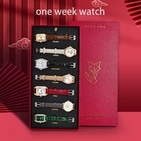 Tomi Luckyfox jam tangan kuarsa wanita mewah Set jam tangan wanita trendi baru untuk anak perempuan Montre Femme Reloj dengan kemasan kotak