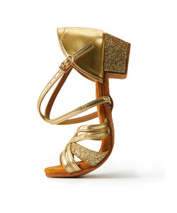 Zapatos <span class=keywords><strong>de</strong></span> <span class=keywords><strong>Baile</strong></span> Latino <span class=keywords><strong>de</strong></span> Piel Sintética con Purpurina Dorada para Niñas Principiantes con Punta Abierta y Tacón Bajo para <span class=keywords><strong>Clases</strong></span> <span class=keywords><strong>de</strong></span> <span class=keywords><strong>Baile</strong></span> y <span class=keywords><strong>Baile</strong></span> <span class=keywords><strong>de</strong></span> Salón - Product Image 3