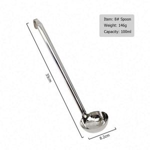 100ml <b>Measuring</b> <b>Spoon</b> Professional Kitchen Tool 201 Stainless Steel Soup Ladle for Restaurant Canteen Kitchen - Product Image 2