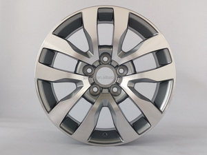 عجلات سيارات ركاب من مصنع SYAC OEM، جنوط بديلة مقاس <span class=keywords><strong>16</strong></span> بوصة R16x6.0j PCD5*114.3 بلون رمادي معدني مع وجه مصقول - Product Image 1
