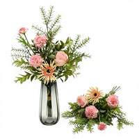 Bouquet de roses artificielles réalistes en soie, style rustique, pour décoration de table de salon, accessoires de photographie