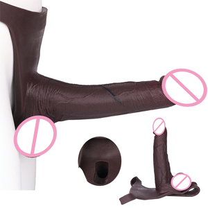 SXXY mutandine in Silicone con realistico Dildo cavo cinturino maschile nero grande pene ext manicotto <span class=keywords><strong>coppia</strong></span> <span class=keywords><strong>Sex</strong></span> <span class=keywords><strong>Toy</strong></span> all'ingrosso - Product Image 1