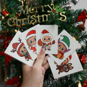 Tatuaggi Temporanei Labuu Impermeabili Bianchi Divertenti e Carini, Durano 3-7 Giorni, Ideali Come Regalo di Natale e Capodanno per il Corpo - Product Image 1