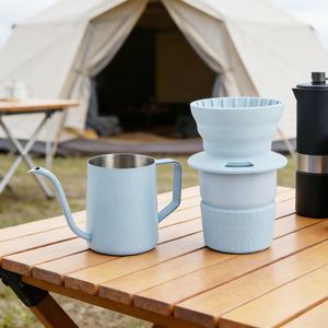 Ensemble de cafetière de voyage pour le camping en plein air, ensemble de cafetière portable tout-en-un - Product Image 3